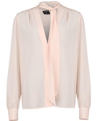 Tom Ford - Scarf Detailed Long-Sleeved Top - Lyst