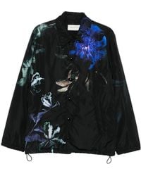 Dries Van Noten - Drawstring Floral Printed Jacket - Lyst