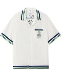 CASABLANCA - Hotel Emblem Silk Shirt - Lyst