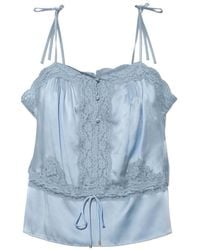 Chloé - Chloé Lace Trim Camisole Top - Lyst
