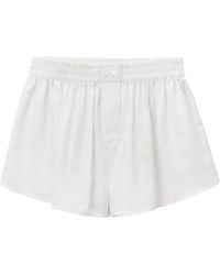 Alexander Wang - Pinstripe Elastic-Waist Shorts - Lyst