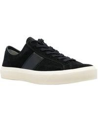 Tom Ford - Logo Patch Lace-Up Sneakers - Lyst