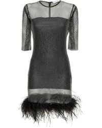 GIUSEPPE DI MORABITO - Embroidered Mesh Mini Dress - Lyst