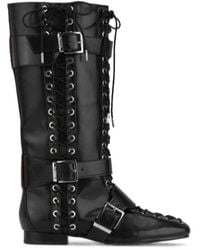 Ganni - Lace-Up Boots - Lyst