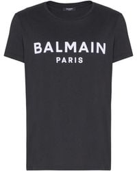 Balmain - Logo Printed Crewneck T-Shirt - Lyst