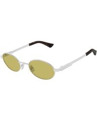 Bottega Veneta - Eyewear Oval Frame Sunglasses - Lyst