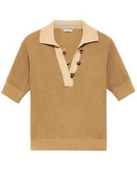 JW Anderson - Jw Anderson Knitted Button Polo Top - Lyst