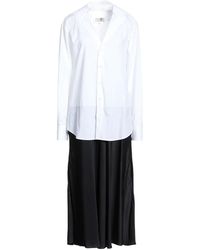 MM6 by Maison Margiela - Two-Tone Shirt Dress - Lyst