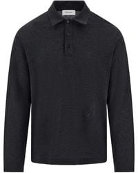 Ferragamo - Ferragamo Long Sleeved Polo Shirt - Lyst