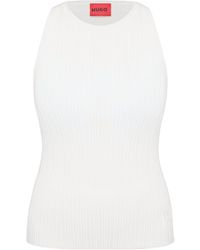 BOSS - Ribbed-Knit Tank Top - Lyst