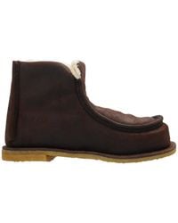 JW Anderson - Shearling-Lined Suede Boots - Lyst