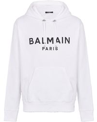 Balmain - Paris Hooded Sweatshirt - Lyst