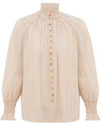 Zimmermann - Aster Elasticated Cuff Blouse - Lyst