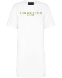 Philipp Plein - Logo Details T-Shirt Dress - Lyst