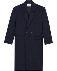 Saint Laurent - 80's Double-Breasted Long Coat - Lyst