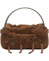 Acne Studios - Micro Multipocket Suede Shoulder Bag - Lyst