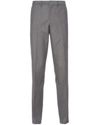 Prada - Mid-Rise Triangle-Logo Tailored Trousers - Lyst