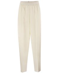 Fabiana Filippi - Tapered-Leg Elasticated-Waist Trousers - Lyst
