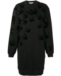 McQ - Swallow Print Sweatshirt Dress - Lyst