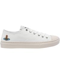 Vivienne Westwood - Orb Embroidered Low-Top Sneakers - Lyst
