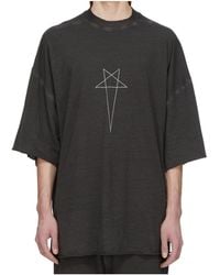 Rick Owens - Pentagram-Print Oversized T-Shirt - Lyst