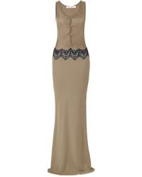 Christopher Esber - Cut-Out Ribbed Lace-Trimmed Jersey Midi Dress - Lyst