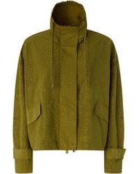 Pinko - High-Neck Embellished Drawstring Jacket - Lyst