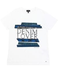 Armani Jeans - Round-Necked Logo T-Shirt - Lyst