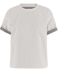 Bottega Veneta - Double Layer Striped T-Shirt - Lyst
