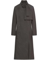 Courreges - Buckle Cotton Trench Coat - Lyst