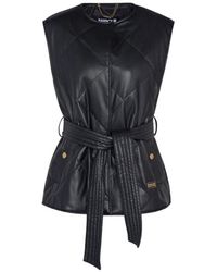 Barbour - Rosa Leather Gilet - Lyst