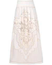 Zimmermann - Daylight Long Skirt - Lyst