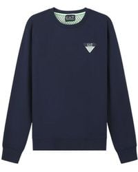 EA7 - Logo Sweater With Round Neck And Long Sleeves - Lyst