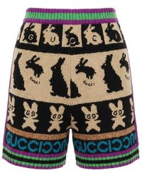 Gucci - Bunny Knitted Shorts - Lyst