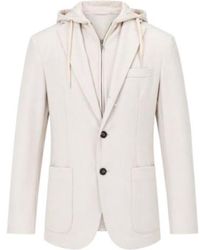 Eleventy - Long-Sleeved Hooded Casual Jacket - Lyst