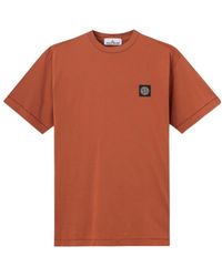 Stone Island - Logo-Patch T-Shirt - Lyst