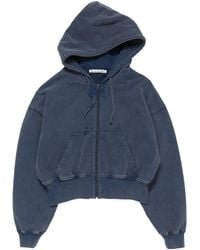 Acne Studios - Zip-Up Drawstring Hoodie - Lyst