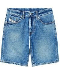 DIESEL - Five-Pocket Denim Shorts - Lyst