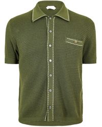 Versace - Knitted Short Sleeve Polo Shirt - Lyst