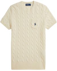 Polo Ralph Lauren - Cable-Knit Short-Sleeve Sweater - Lyst