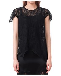 Givenchy - Lace Detail Short-Sleeved T-Shirt - Lyst