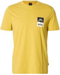BOSS - Crew Neck Short-Sleeved T-Shirt - Lyst
