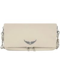 Zadig & Voltaire - Rock Logo Plaque Clutch Bag - Lyst