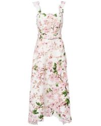 Oscar de la Renta - Floral Lace Cocktail Dress - Lyst