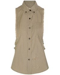 Versace - Pure Cotton Checked Shirt - Lyst