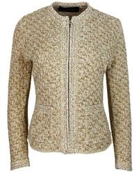 Fabiana Filippi - Denim Effect Sequin Tweed Jacket - Lyst