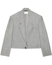 Givenchy - Wool-Mohair Cropped Blazer - Lyst