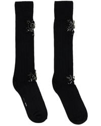 Simone Rocha - Embellished Rose Knee Socks - Lyst