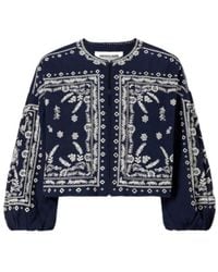 Veronica Beard - Cropped Embroidered Cotton-Blend Poplin Jacket - Lyst