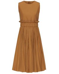 RED Valentino - Ruffle-Waist Sleeveless Dress - Lyst